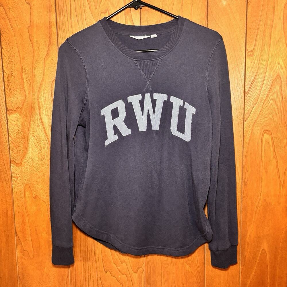 Camp David RWU Roger Williams University Navy Crewneck Sweatshirt Small